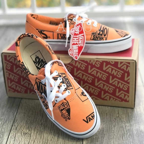Vans Shoes - 🎄SALE!🎄 NWT VANS Era Logo MIx Tangerine Orange AUTHENTIC Sneaker Womens Size 7
